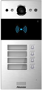 IP VIDEO DOOR PHONE WITH 4 BUTTON MULTI - ON WALL