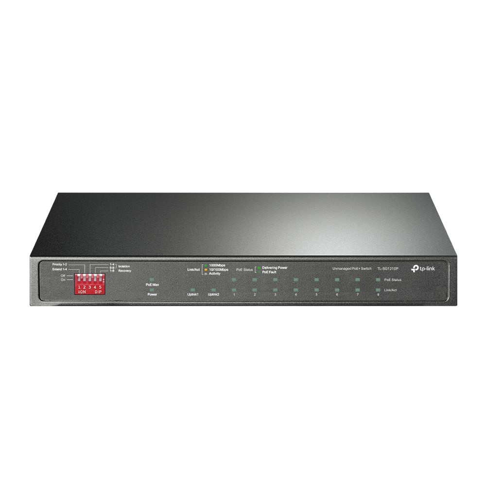 TL-SG1210P - 10-Port Gigabit Desktop Switch with 8-Port PoE+