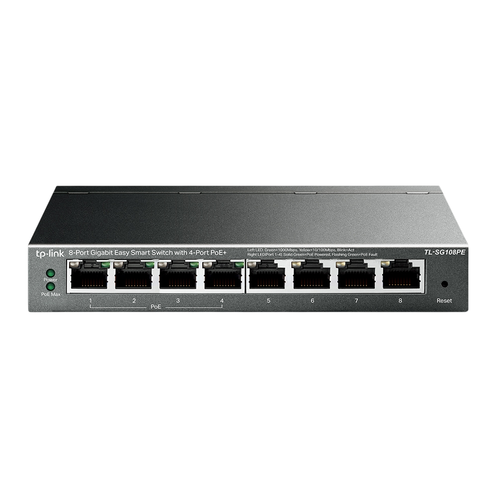 8-Port Gigabit Easy Smart Switch with 4-Port PoE+