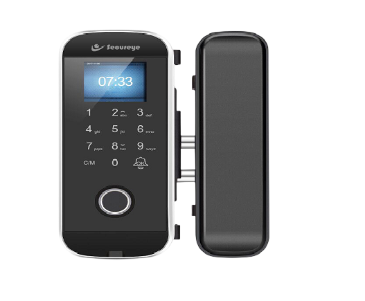 S-FGD100 Biometric Glass Door Lock – Fingerprint, Card & Password Access