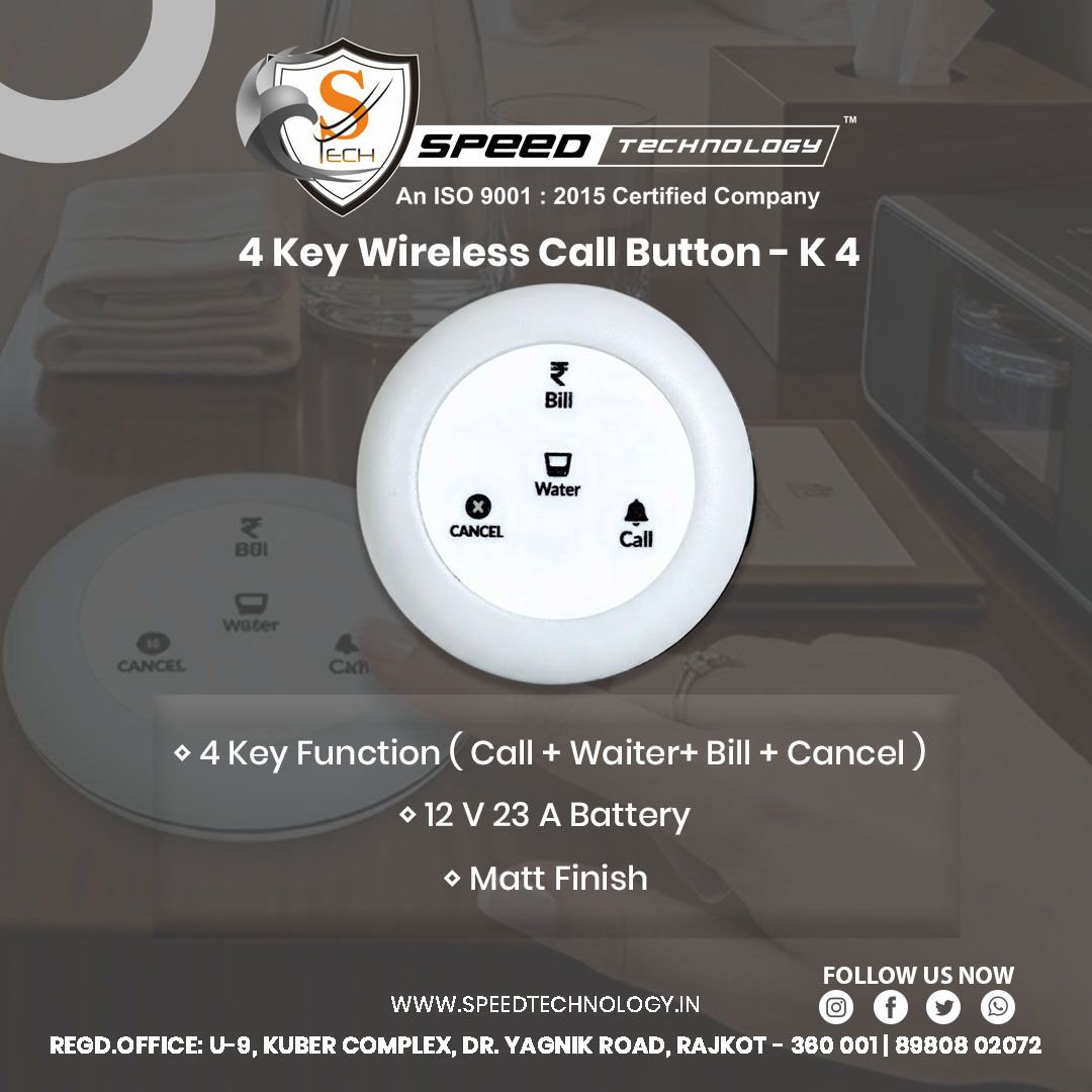 4 KEY WIRELESS CALL BUTTON ( K4 )