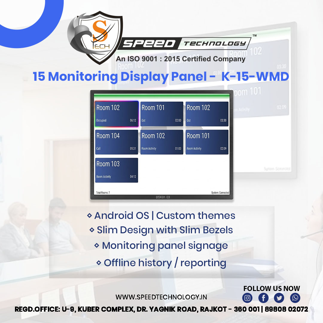 15' MONITORING DISPLAY PANEL SIGNAGE ( K-15-WMD )
