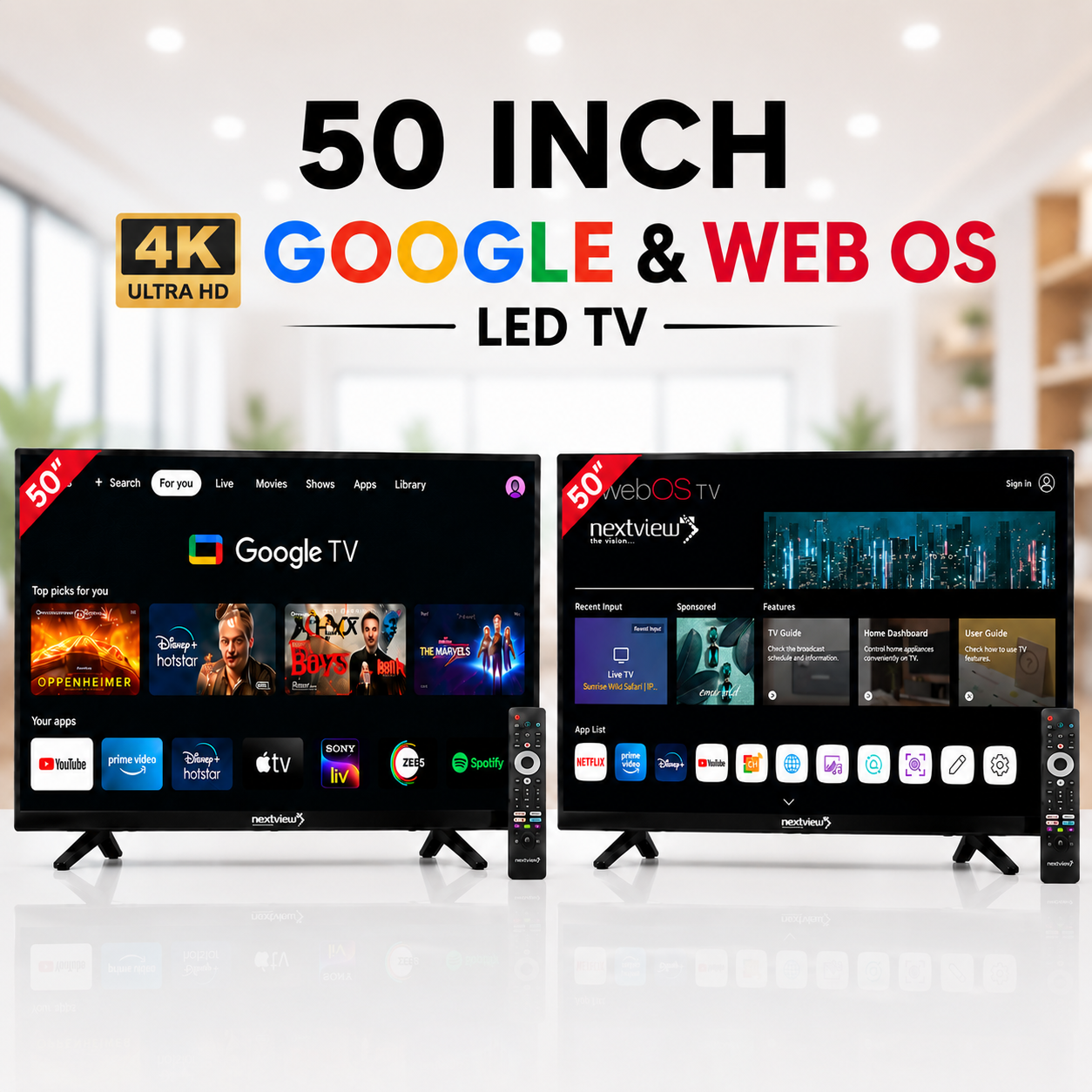 50' 4K GOOGLE & WEB OS LED TV