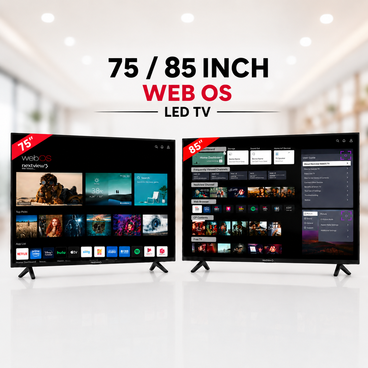 75'/ 85' WEB OS LED TV