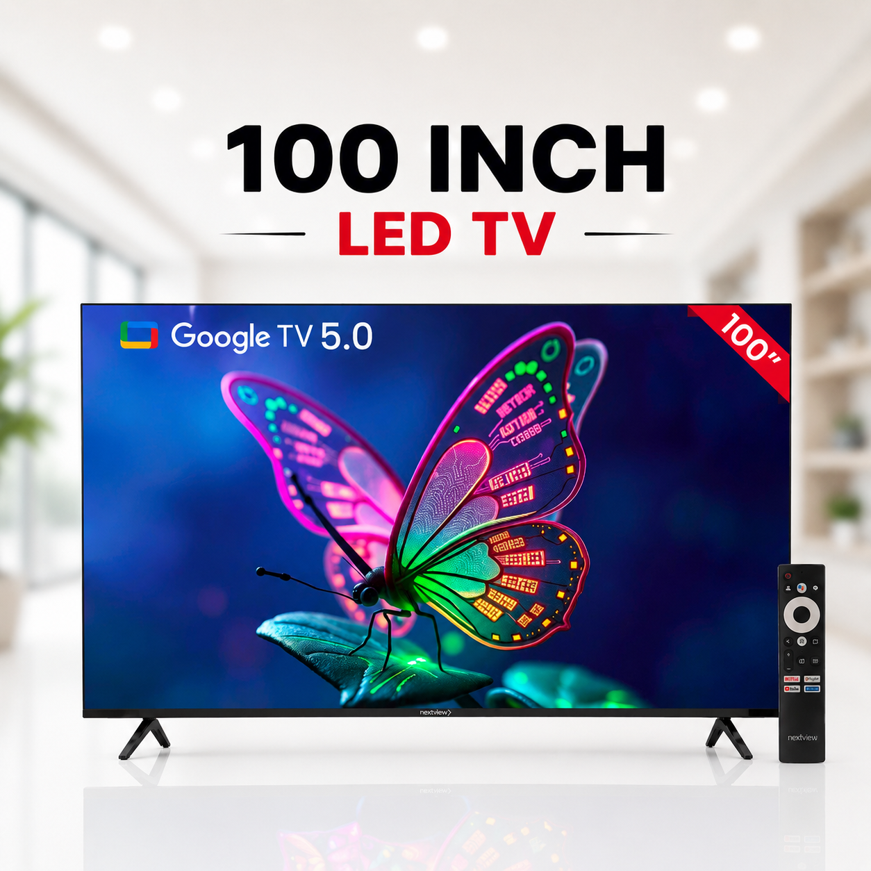 100' LED TV